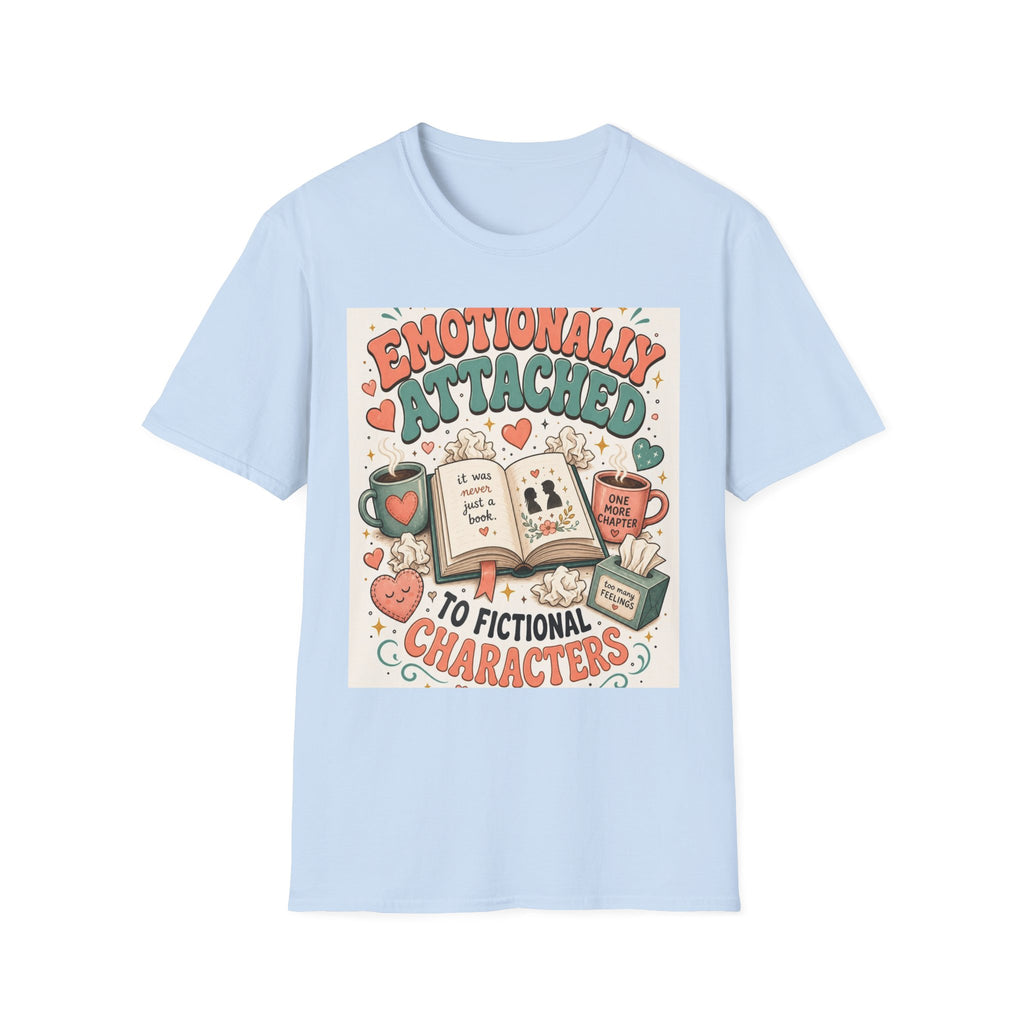 Whimsical T Shirt Design Celebrating Emotional Attachment To Fictional Characters