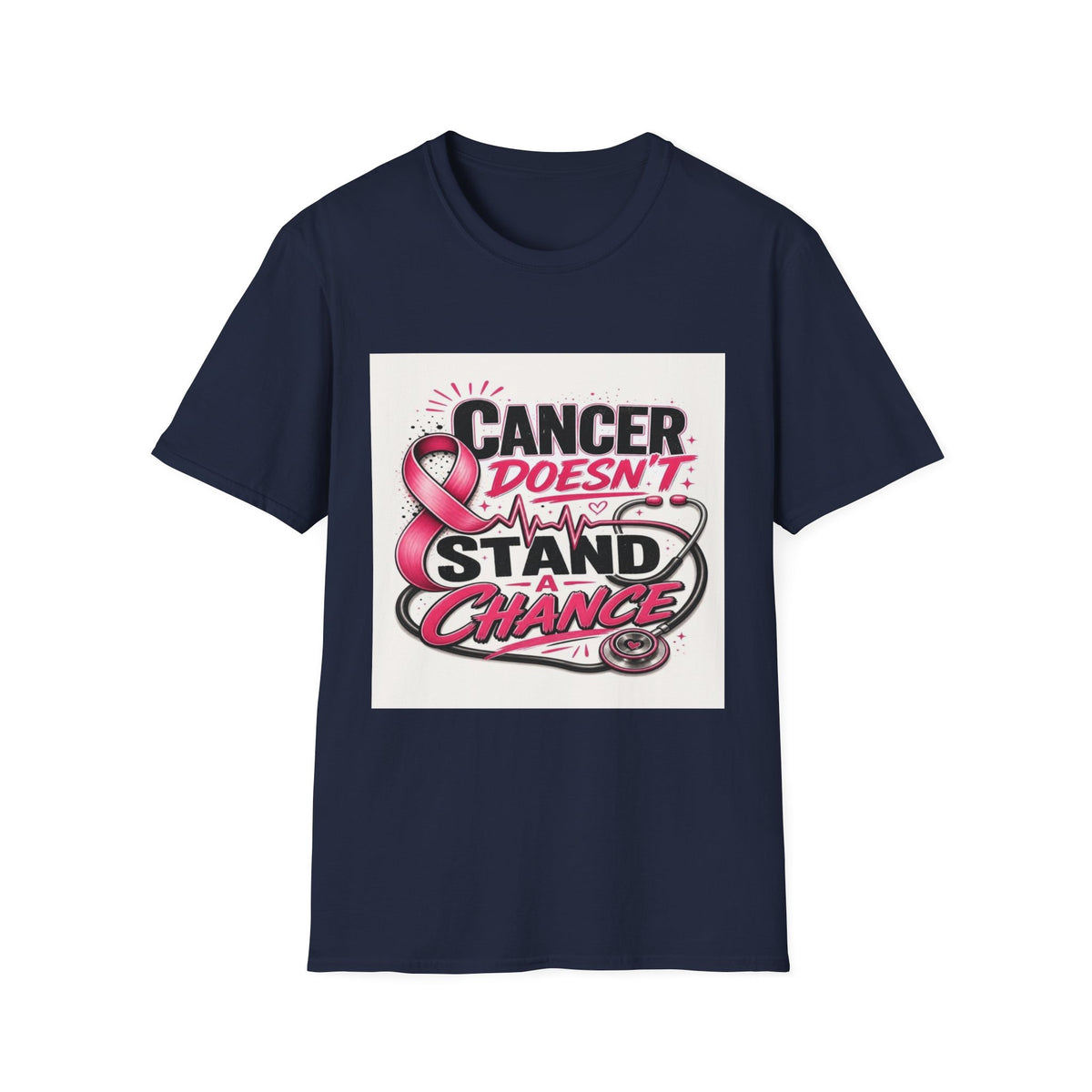 Bold Oncology Nurse Design Featuring Empowering Phrase With Awareness Ribbon- Graphic Tees
