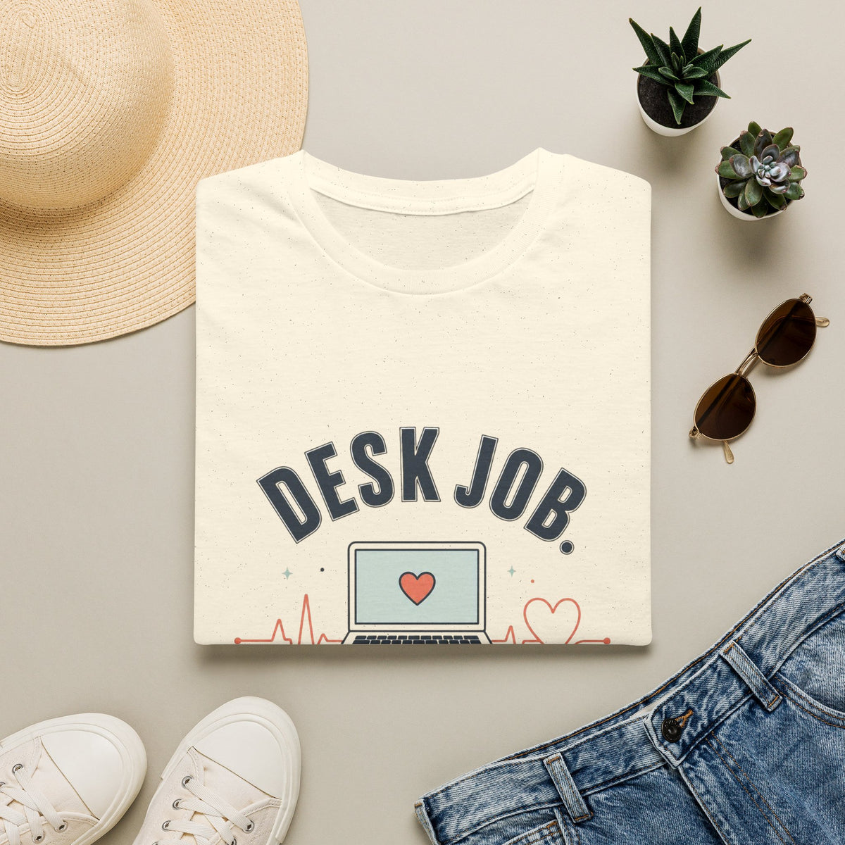 Minimalist T Shirt Design Showcasing Healthcare Heartbeat Concept