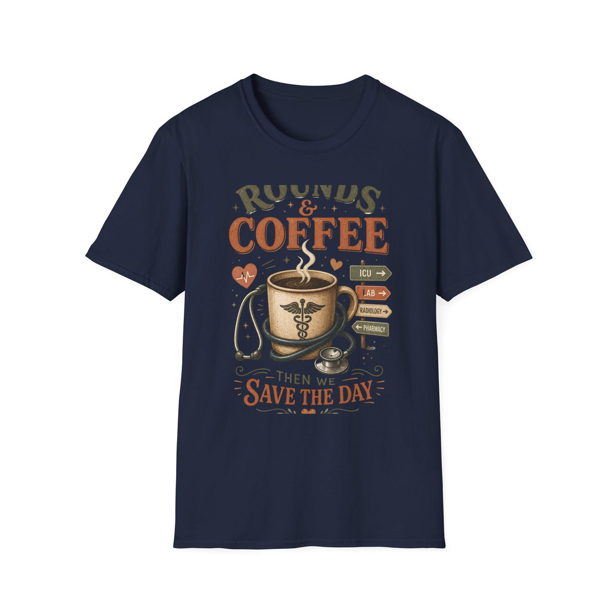Coffee Cup With Stethoscope Combining Vintage Café And Medical Aesthetics