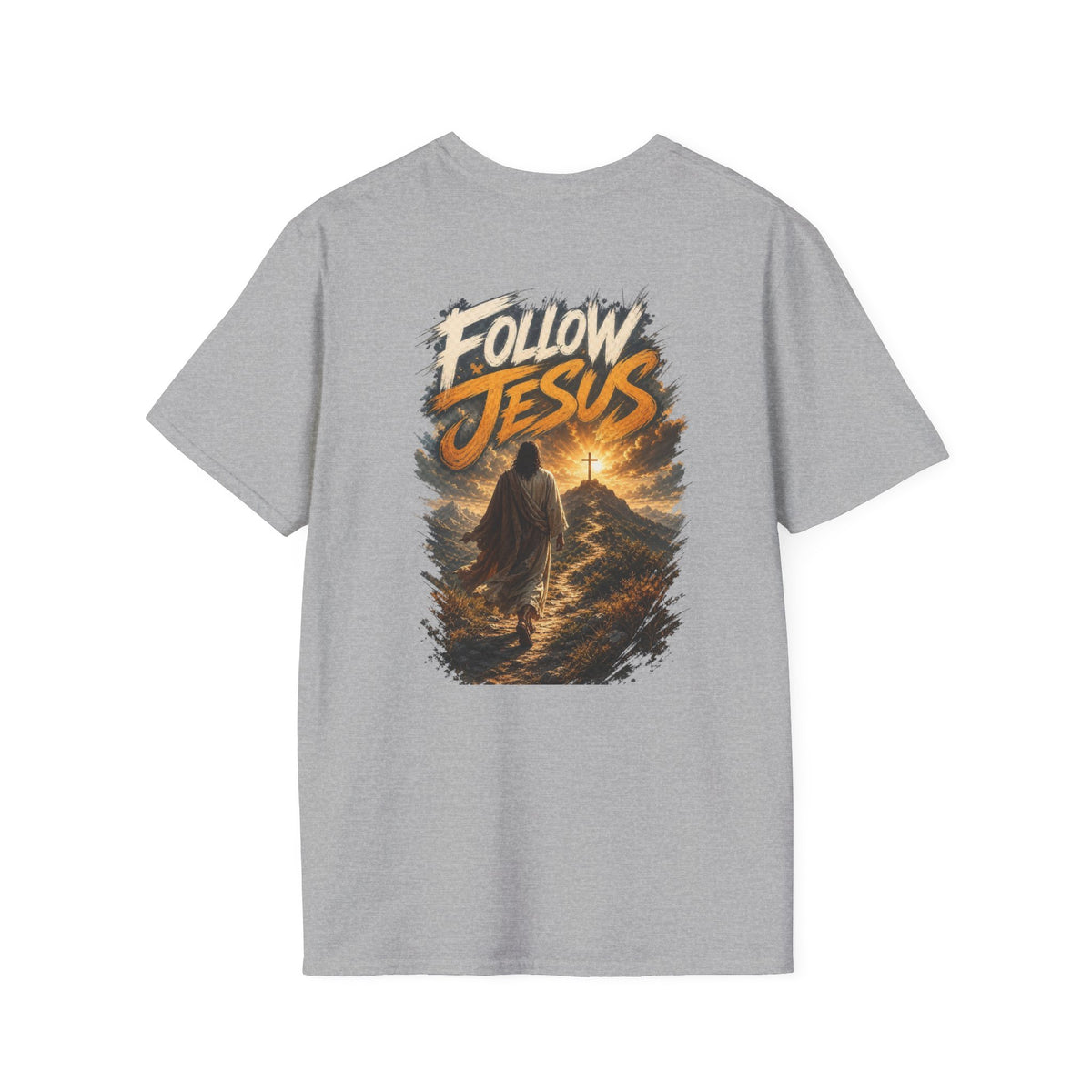 Christian Cross T-Shirt — Rustic Crown of Thorns Design