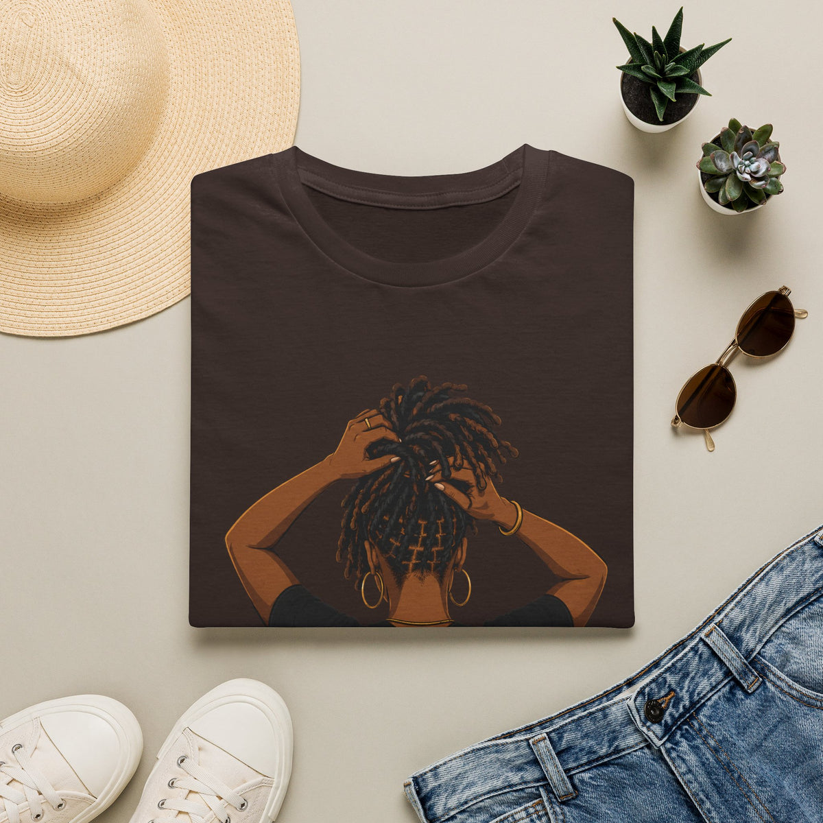 Loc'd In Graphic T-Shirt — 'Lock'd In' Natural Hair Afro Pride Tee