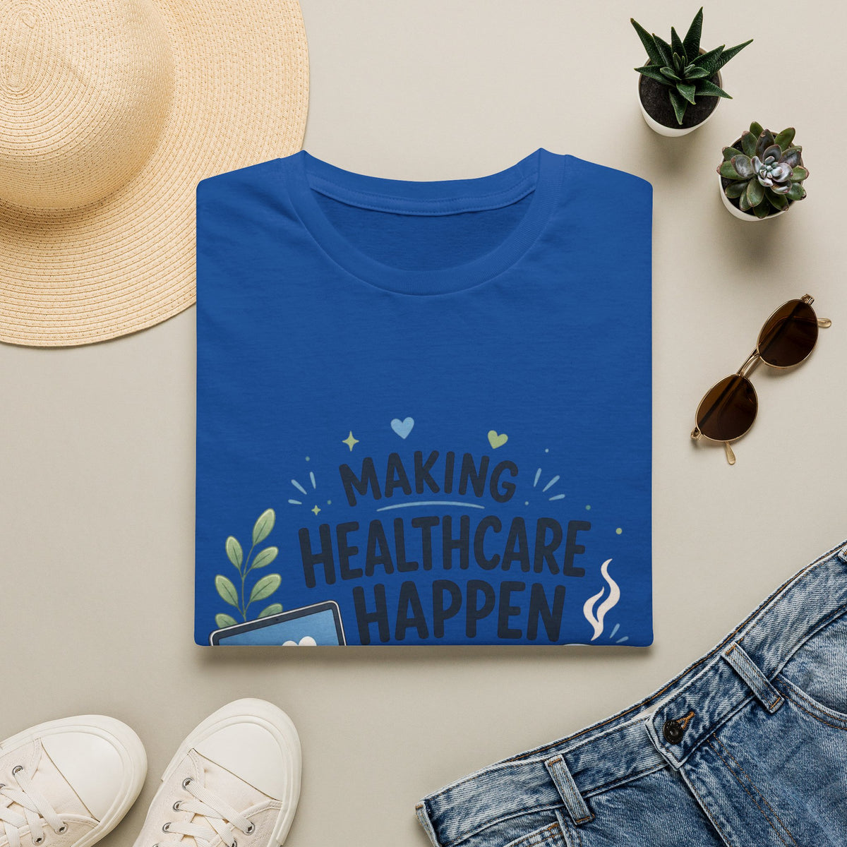 Inspirational T Shirt Design Celebrating Healthcare From Desk