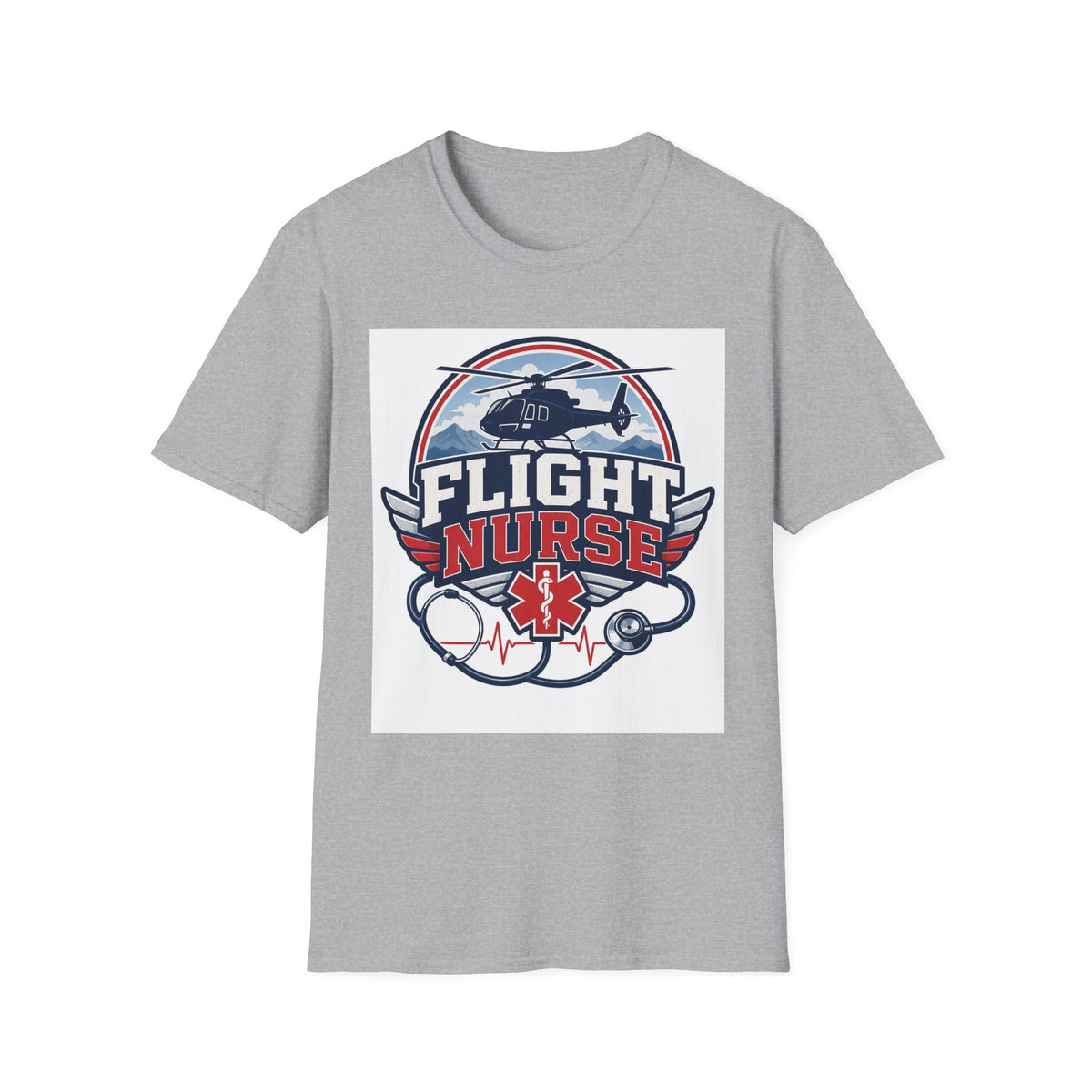 Aviation Inspired T Shirt Design Featuring Flight Nurse Graphic