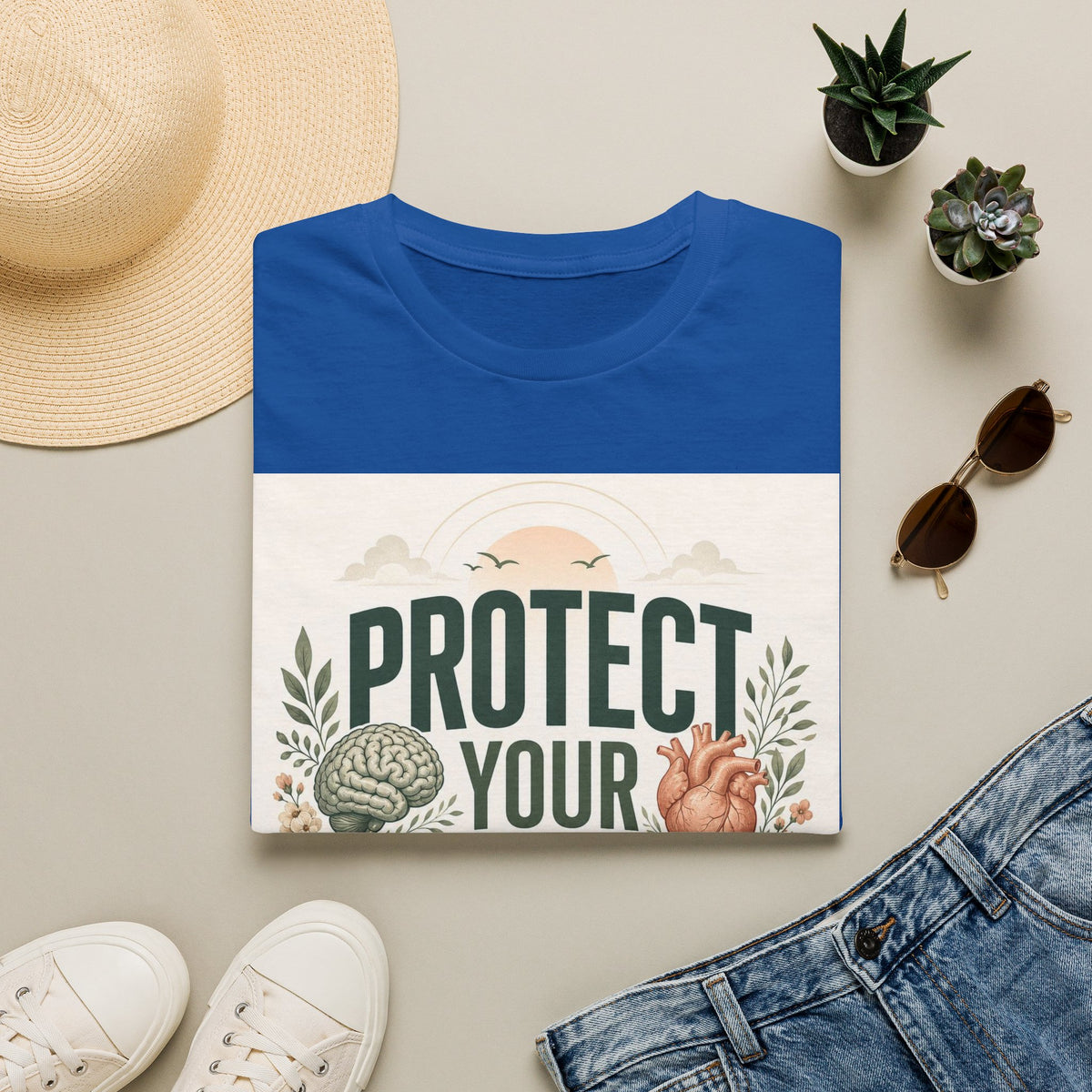 Large Typography Graphic Promoting Peace With Botanical Elements