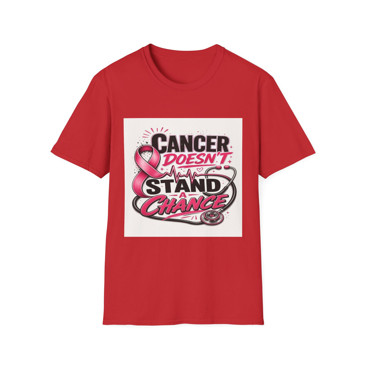 Bold Oncology Nurse Design Featuring Empowering Phrase With Awareness Ribbon- Graphic Tees