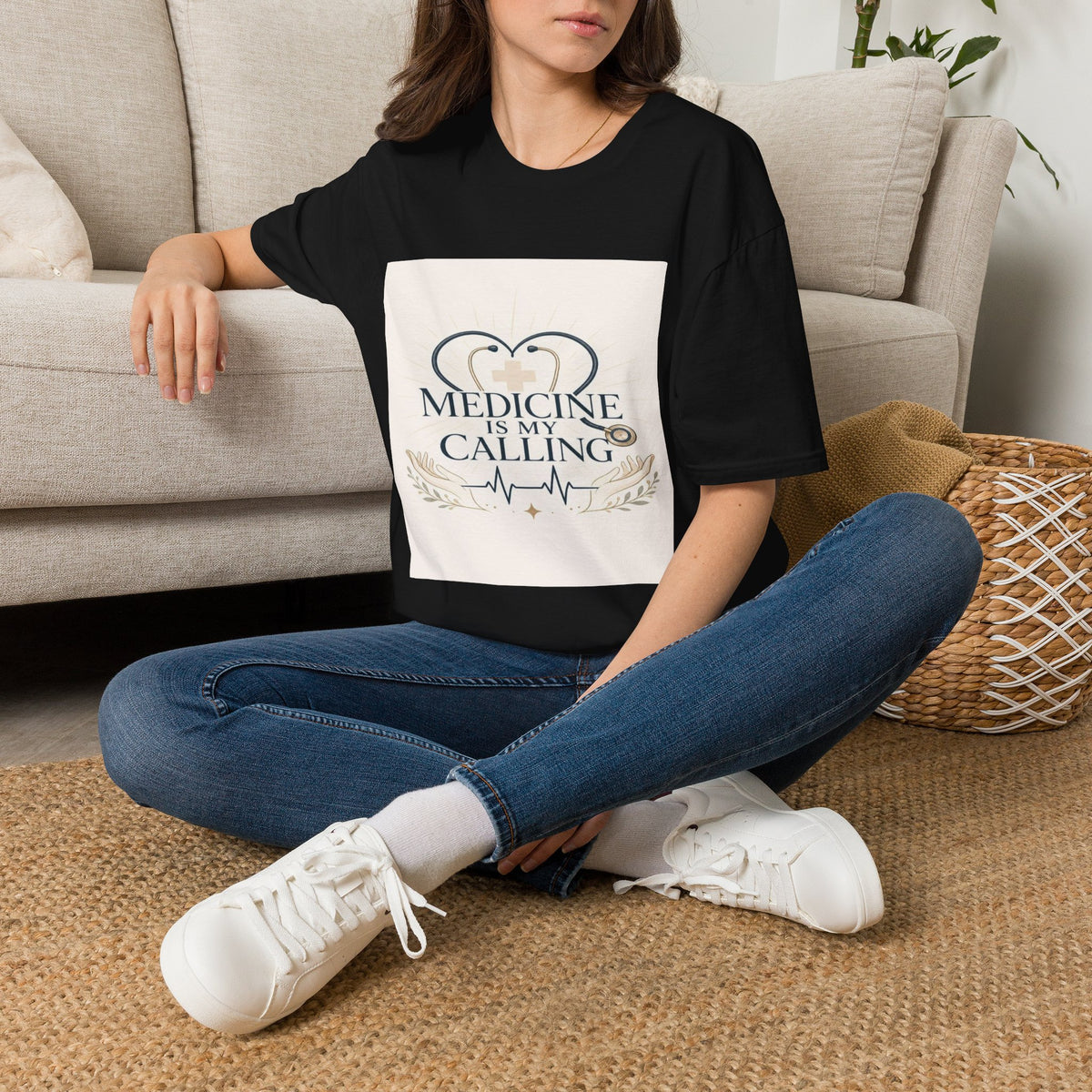 Elegant Design Celebrating Medicine With Heart-Shaped Stethoscope- Graphic Tees