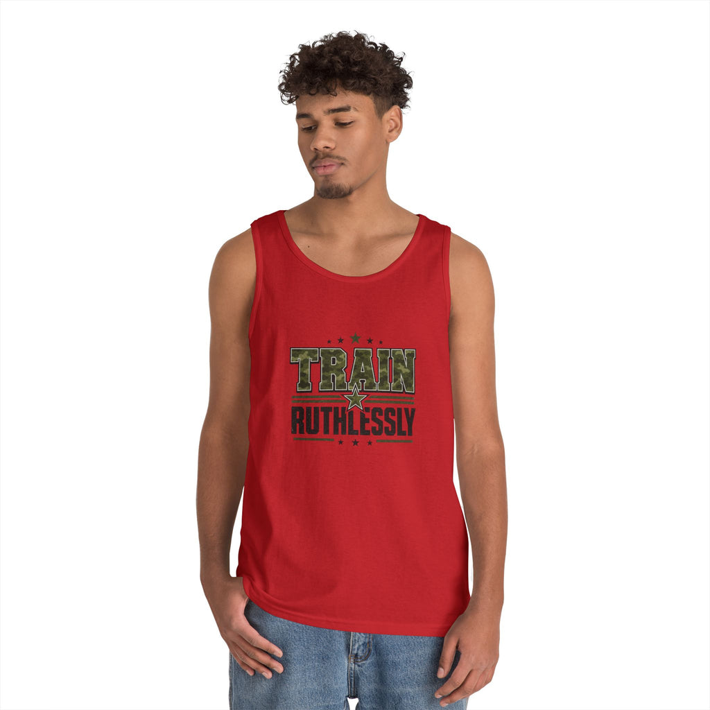Train Ruthlessly Camouflage Gym Tank