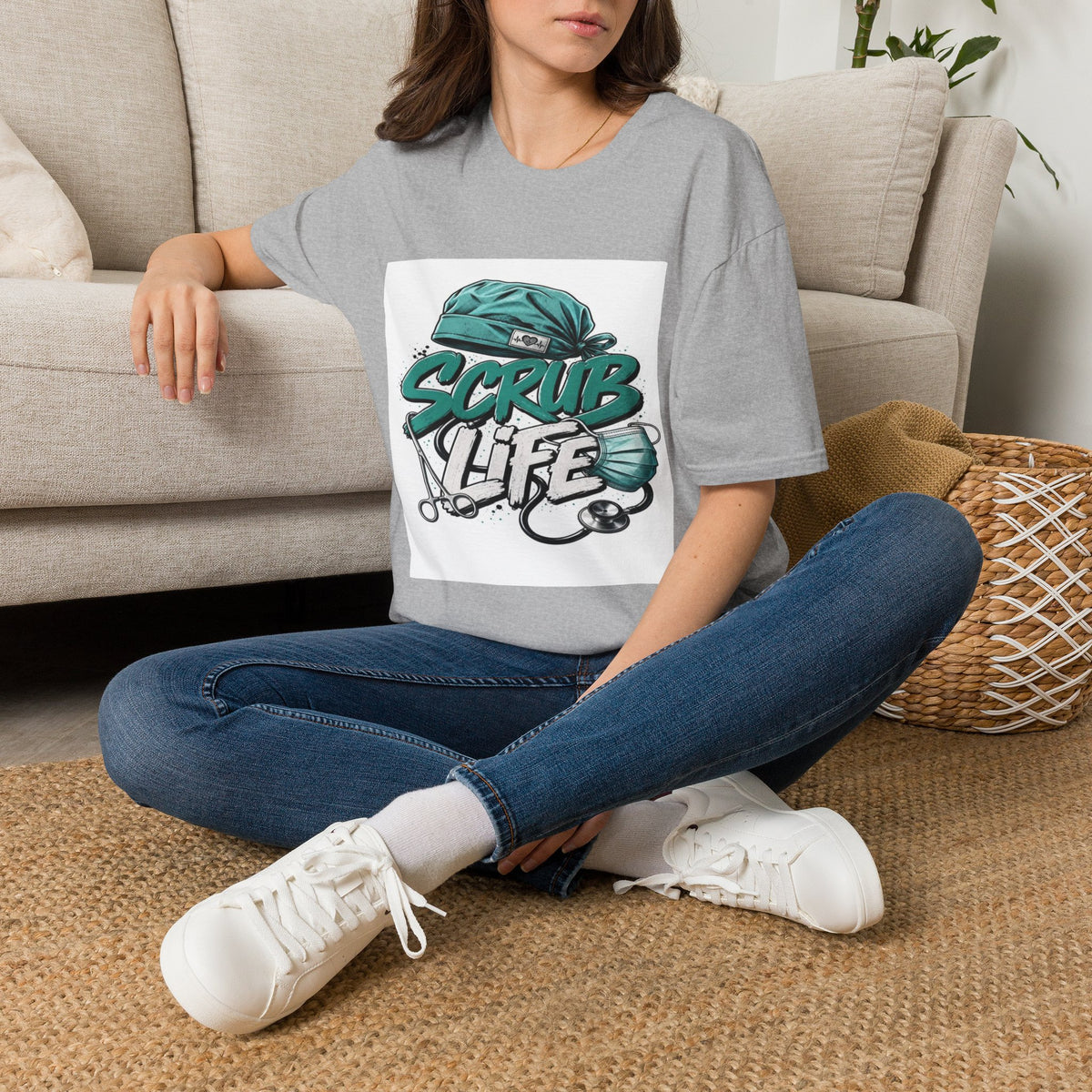Modern Scrub Life T-Shirt Design With Playful Typography- Graphic Tees