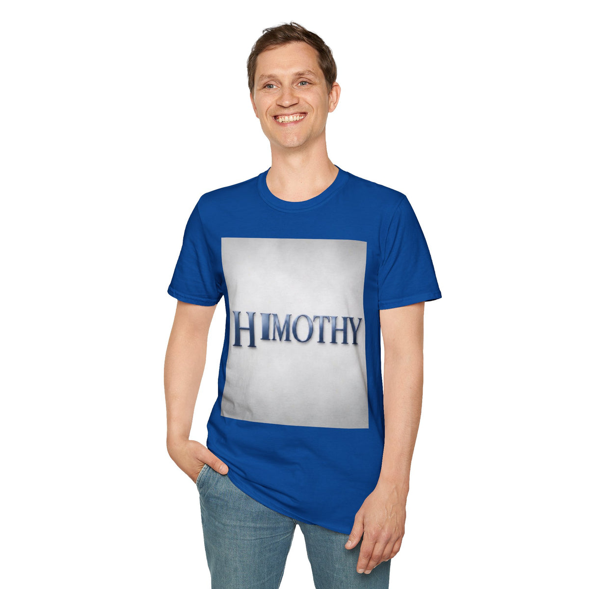Timothy Name Graphic T-Shirt — 'HIMOTHY' Vintage Lettering Tee