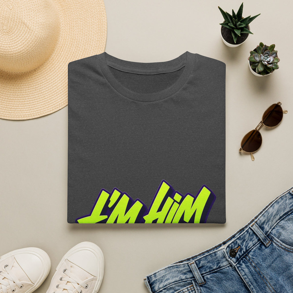 I'm Him T-Shirt — Bold Neon Streetwear Graphic Tee