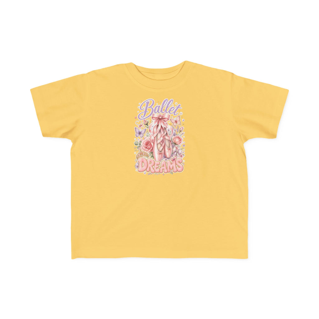 Toddler Tee — 'Believe in Dreams' Ballet Ballerina Floral Graphic