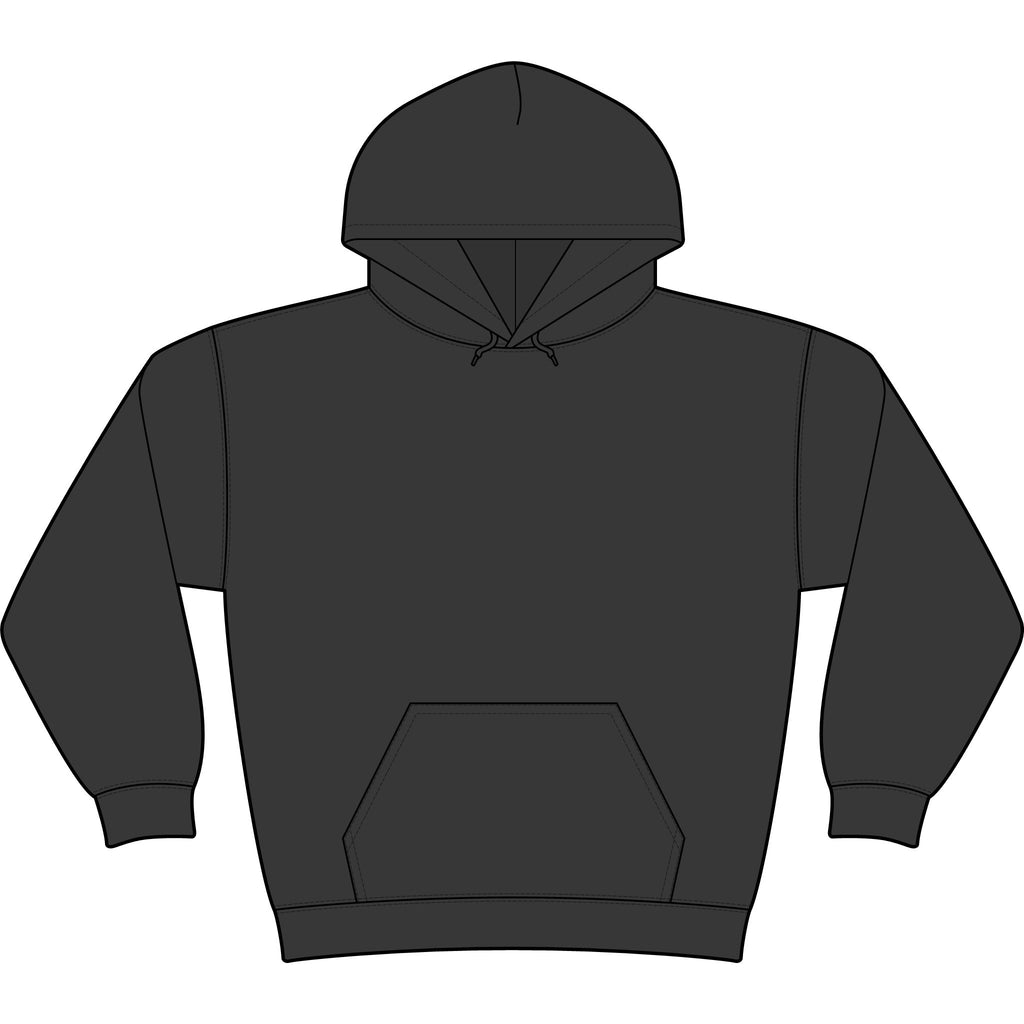 Minimal Monogram 'TL' Black Hoodie — Small Chest Logo Pullover
