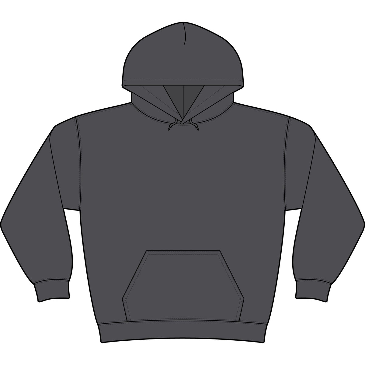 Minimal Monogram 'TL' Black Hoodie — Small Chest Logo Pullover