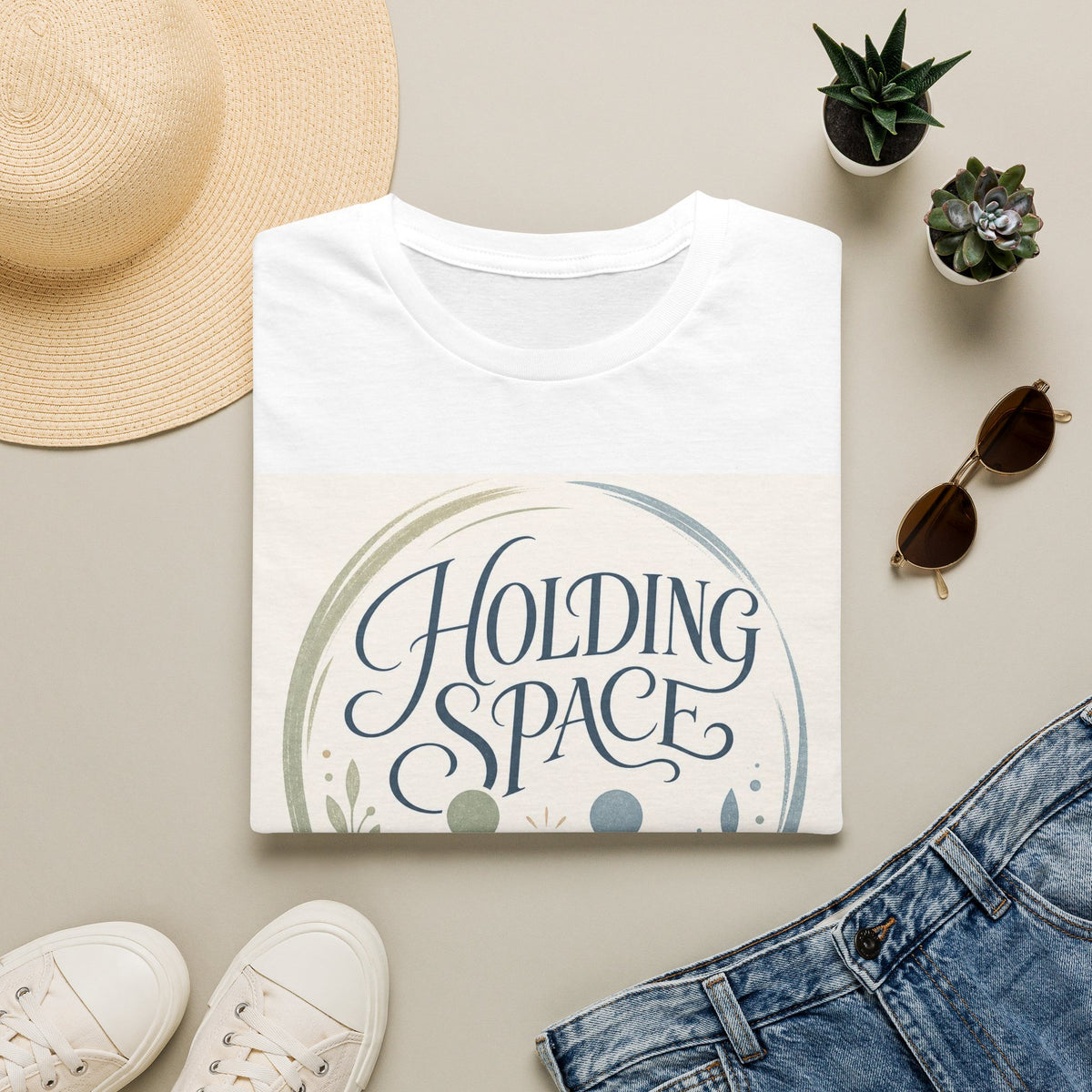 Elegant Typography With Abstract Figures Symbolizing Harmony