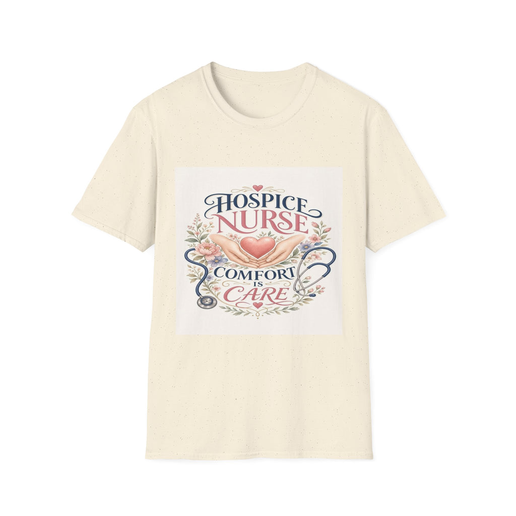 Elegant T-Shirt Design Celebrating Hospice Nurses With Compassionate Imagery- Graphic Tees