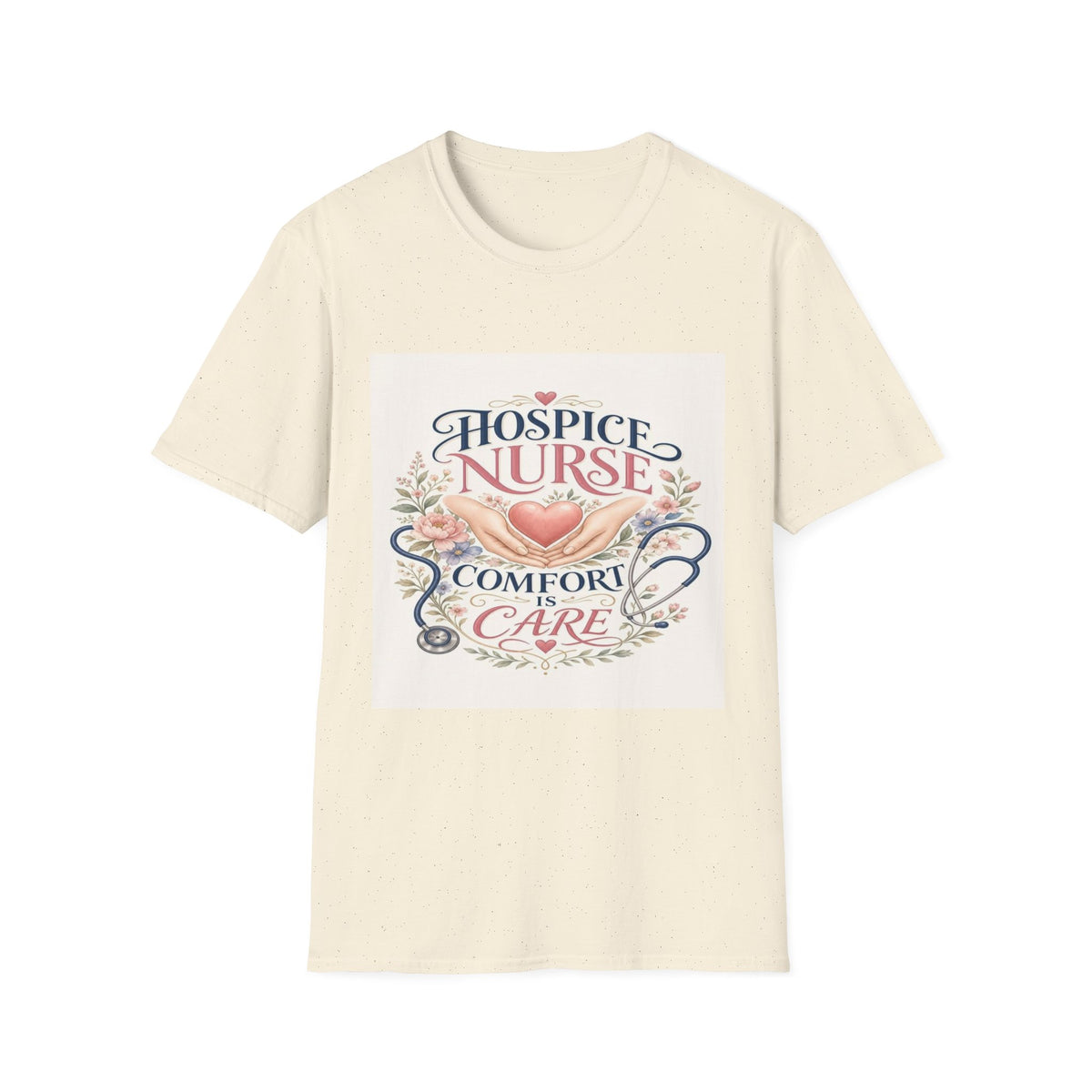 Elegant T-Shirt Design Celebrating Hospice Nurses With Compassionate Imagery- Graphic Tees