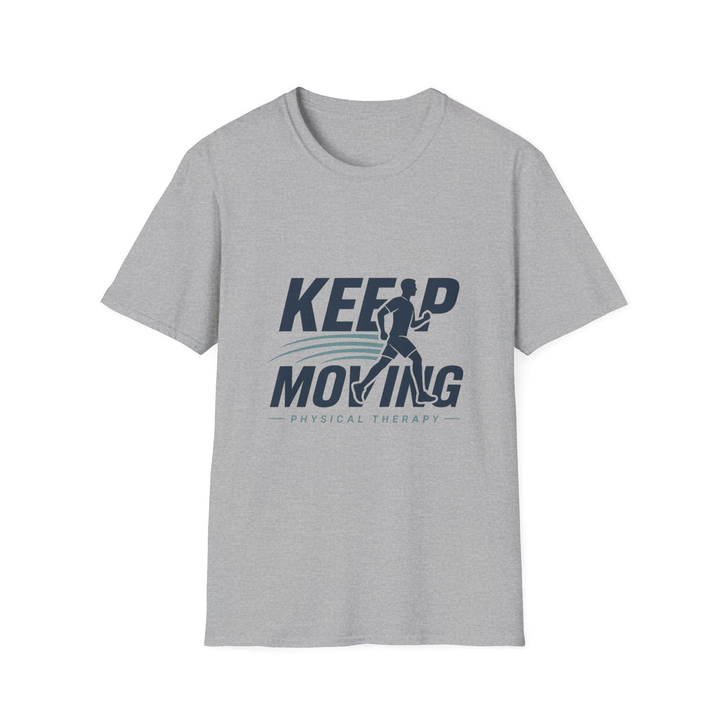 Minimalist T Shirt Design Featuring Keep Moving Statement