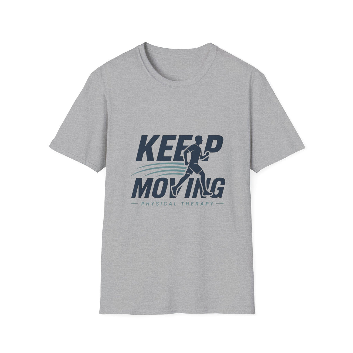 Minimalist T Shirt Design Featuring Keep Moving Statement