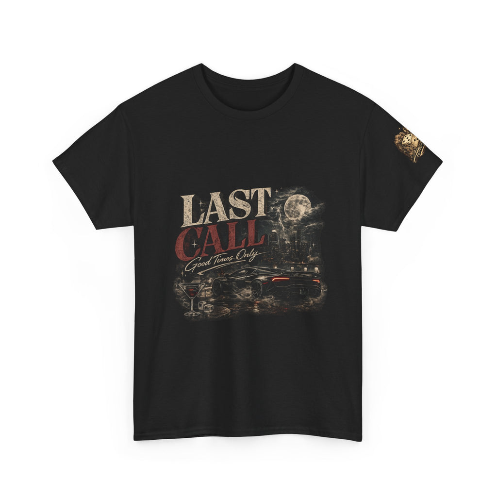 Last Call Graphic Tee — Vintage Bar Nightlife T‑Shirt