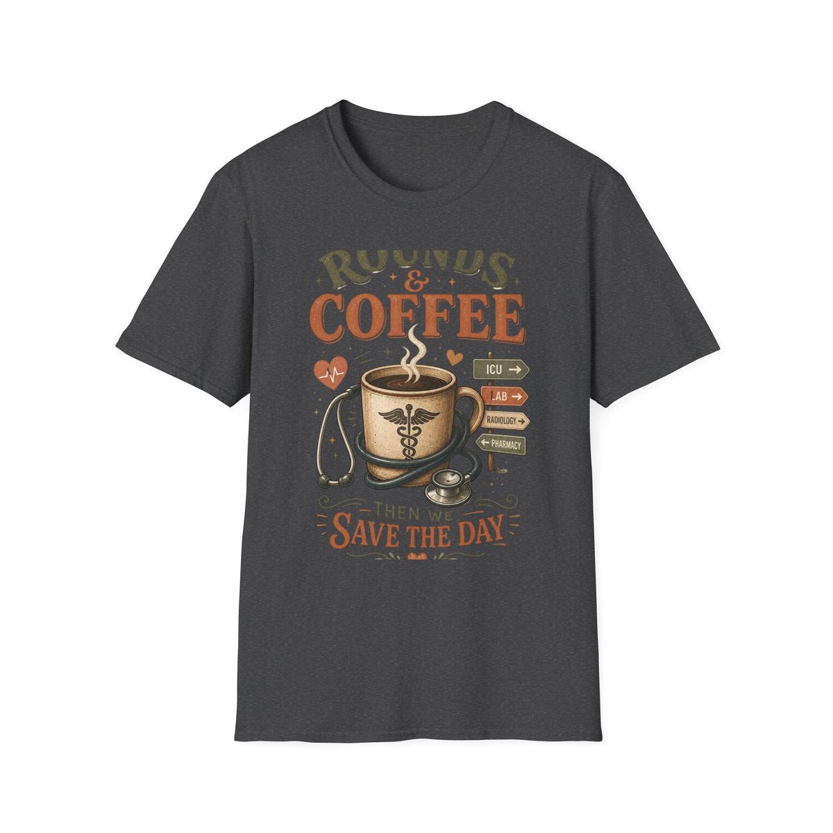 Coffee Cup With Stethoscope Combining Vintage Café And Medical Aesthetics