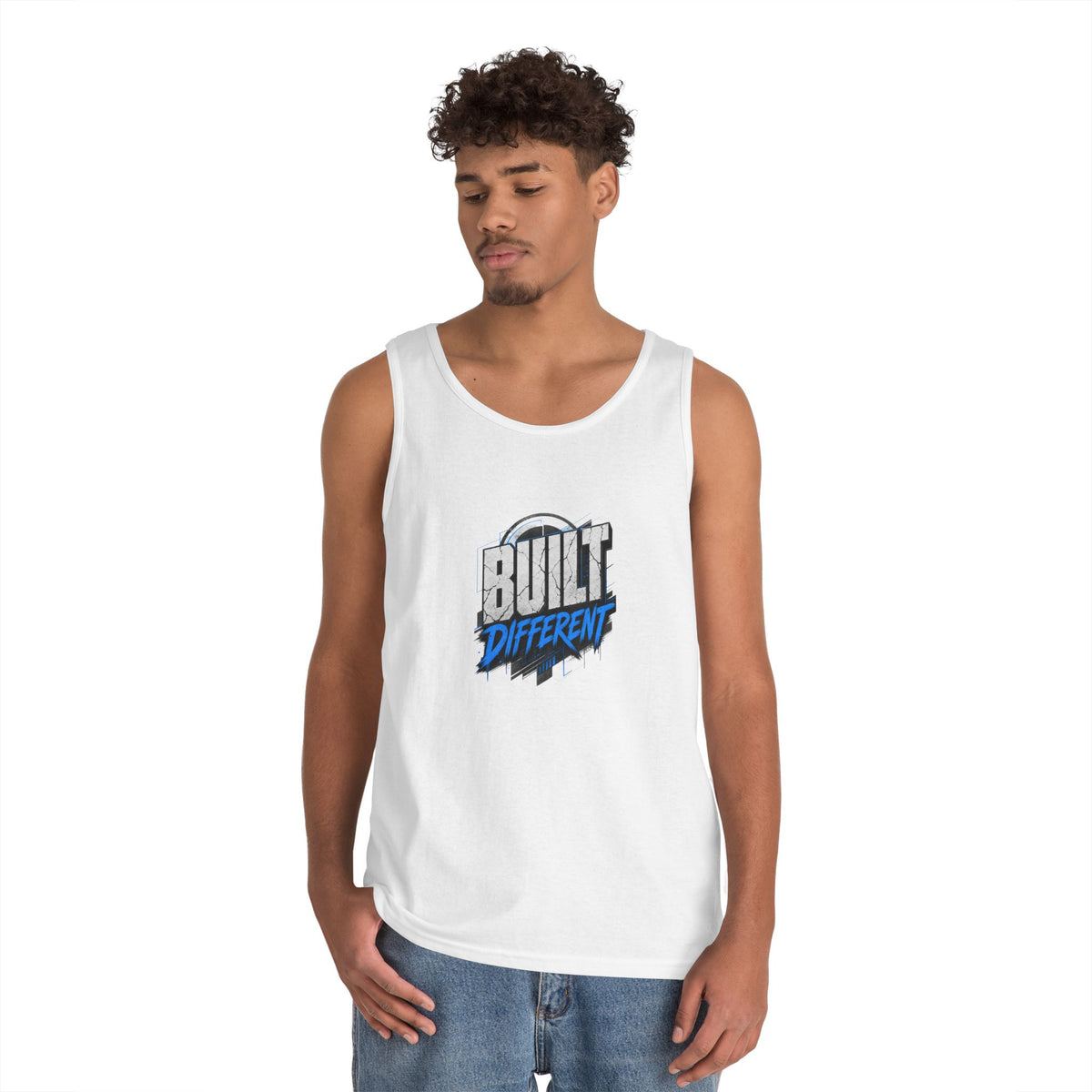Built Different Tank Top – Graphic Motivational Workout Tee