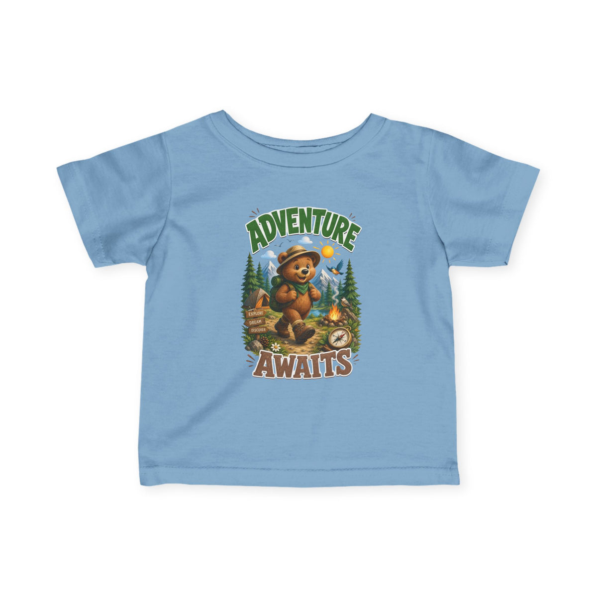 Infant Tee - Adventure Awaits Bear Graphic