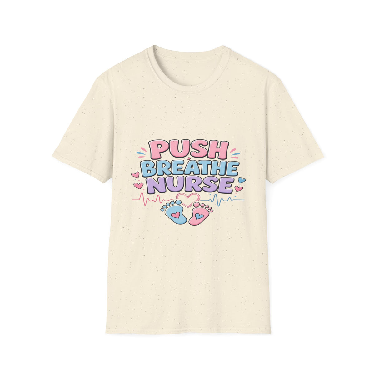 Playful Typography Design With Baby Footprints And Heart- Graphic Tees