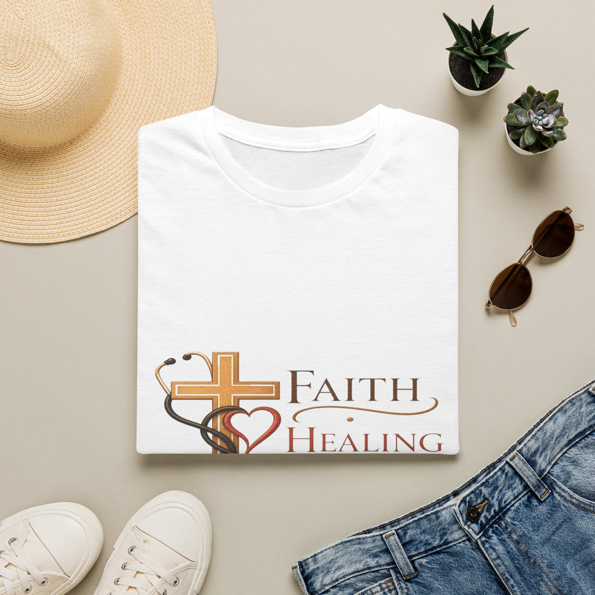 Elegant Typography Featuring Inspirational Healthcare Symbols- Graphic Tees