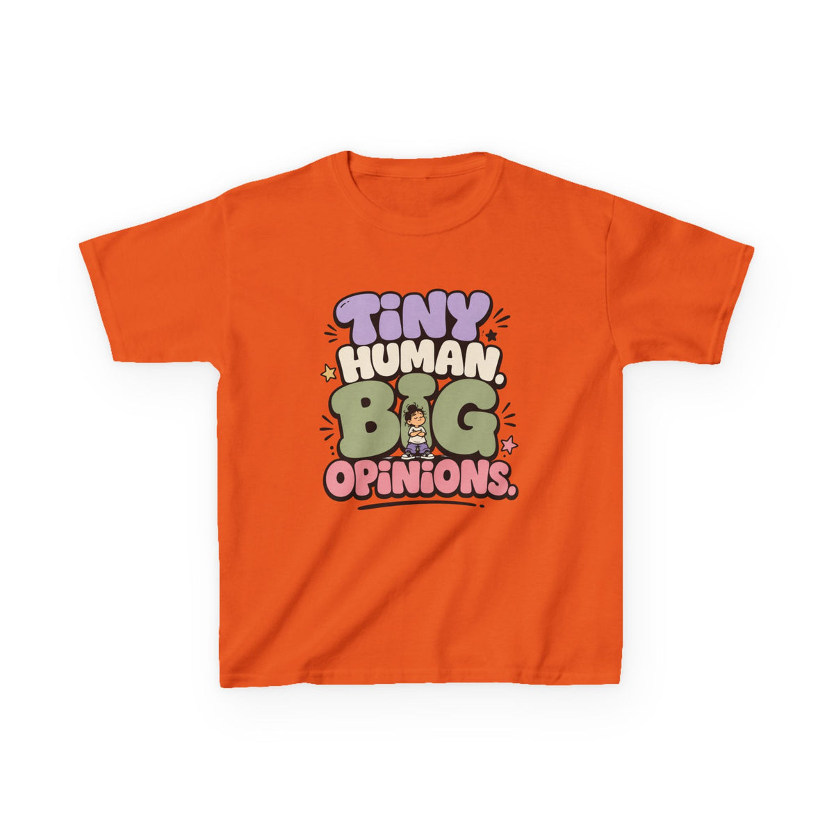 Kids T-Shirt — “Tiny Human, Big Opinions” Cute Toddler Graphic Tee