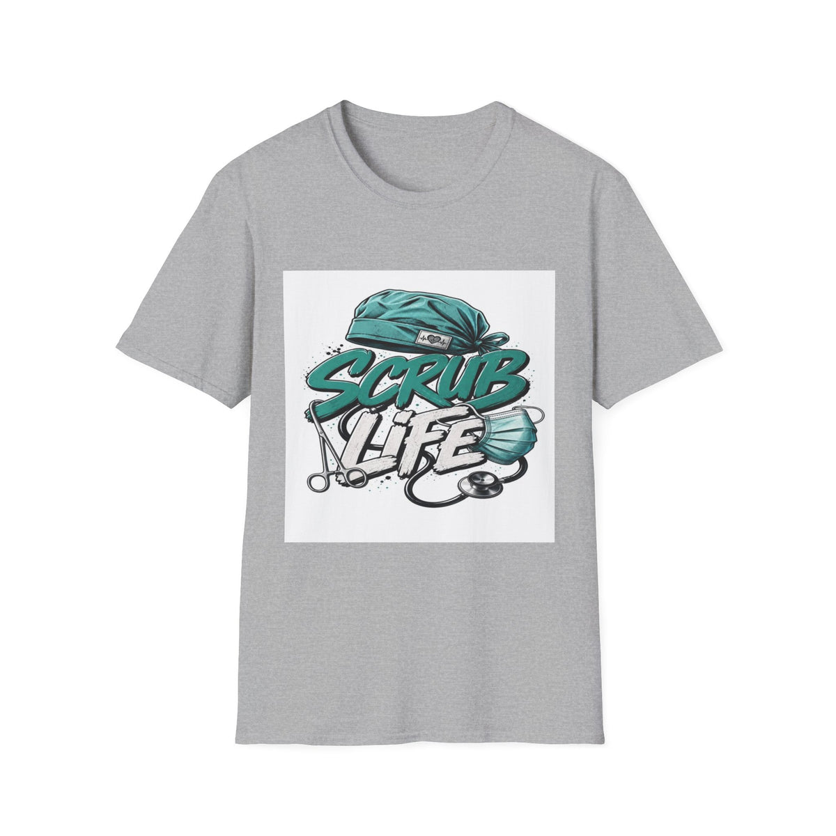 Modern Scrub Life T-Shirt Design With Playful Typography- Graphic Tees
