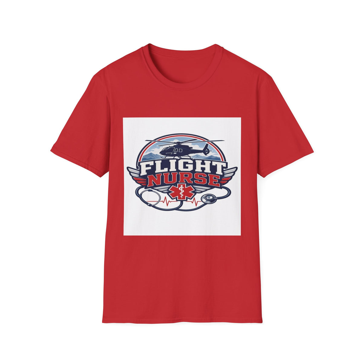 Aviation-Inspired T-Shirt Design Featuring Flight Nurse Graphic- Graphic Tees