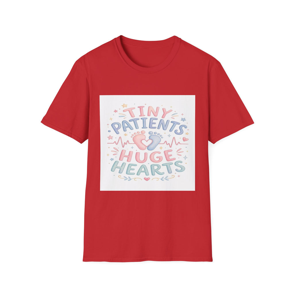 Whimsical T-Shirt Design Featuring Tiny Patients Huge Hearts- Graphic Tees