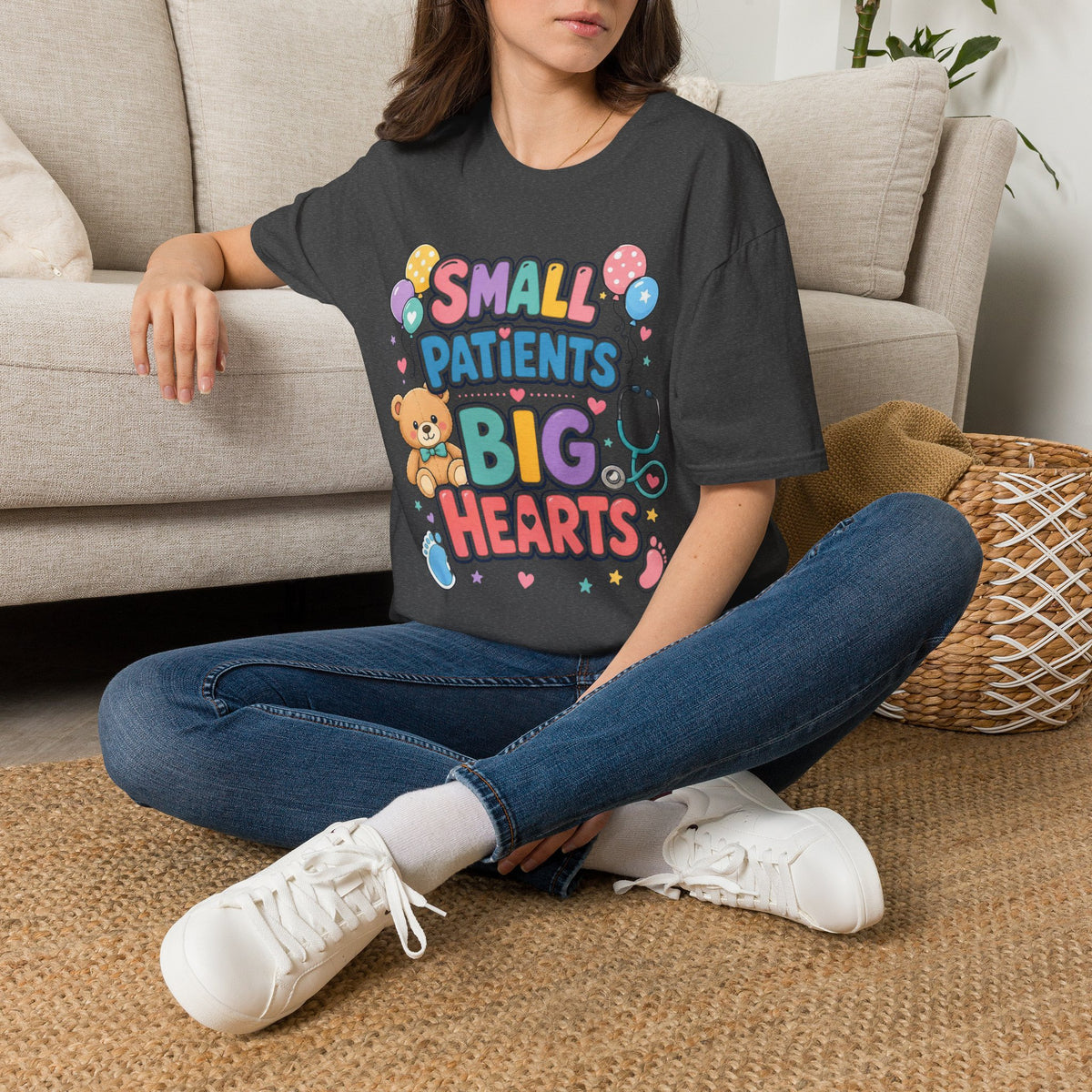 Vibrant T Shirt Design Celebrating Pediatric Care With Balloons