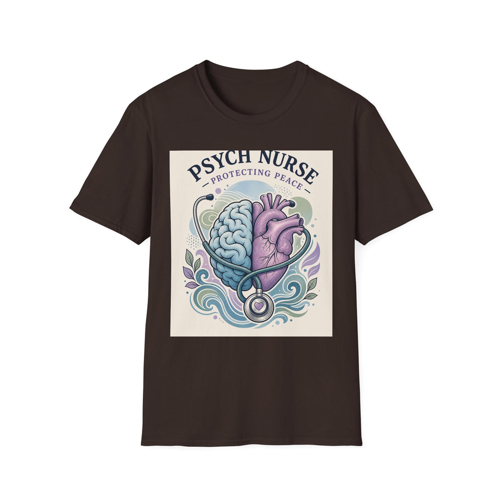Stylized Brain And Heart Illustration With Stethoscope Art