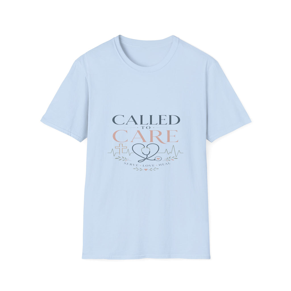 Elegant Christian Healthcare Design Featuring Called To Care Phrase- Graphic Tees