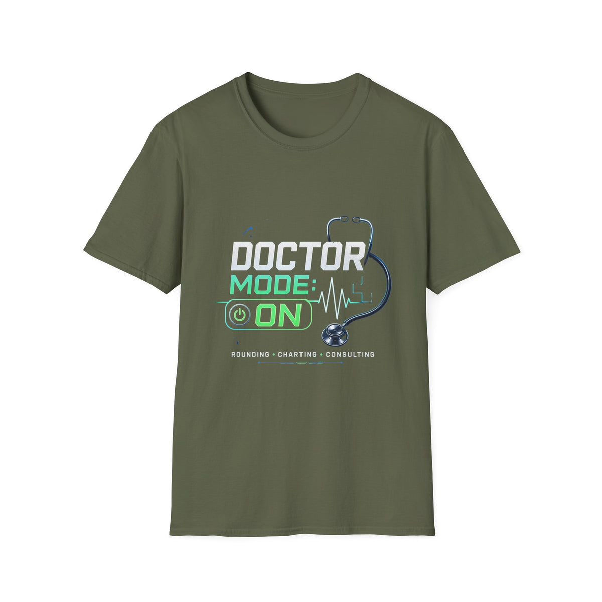 Modern Graphic T Shirt Design Featuring Doctor Mode Text