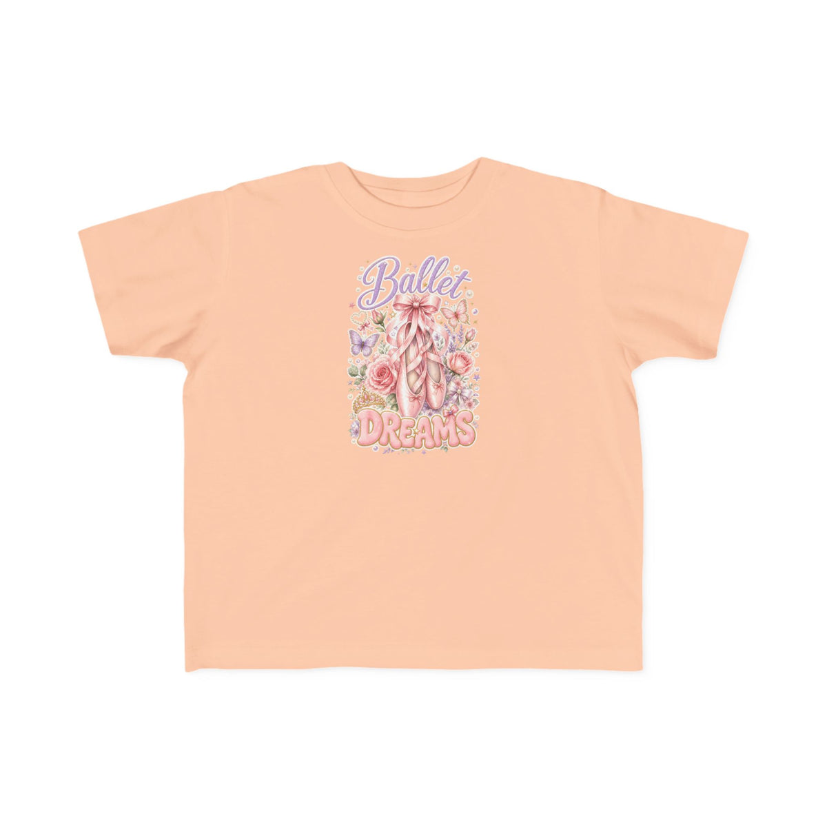 Toddler Tee — 'Believe in Dreams' Ballet Ballerina Floral Graphic