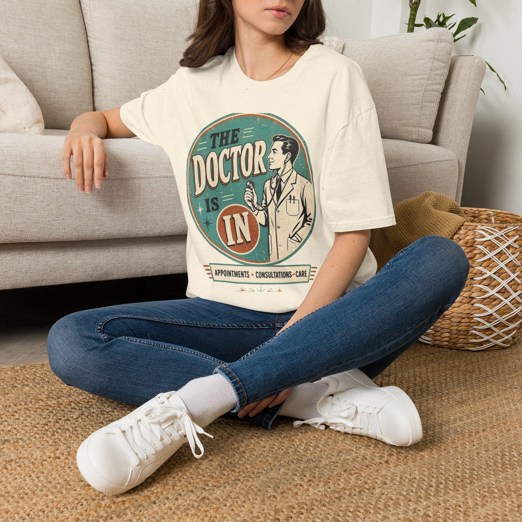 Vintage 1950s Doctor Office Graphic With Classic Badge