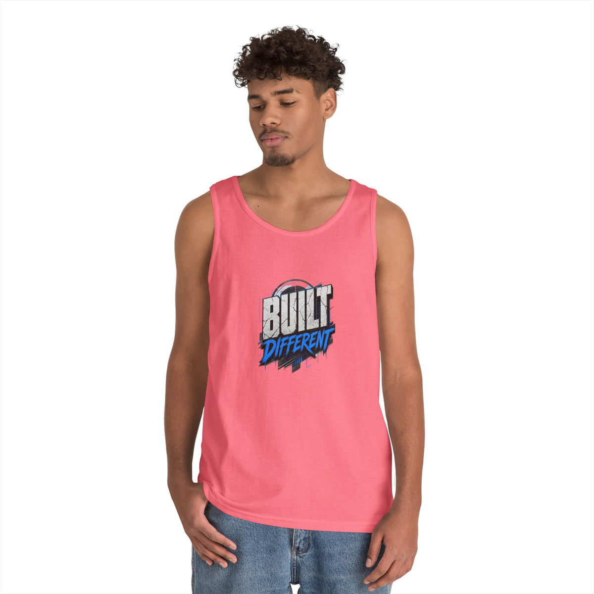 Built Different Tank Top – Graphic Motivational Workout Tee