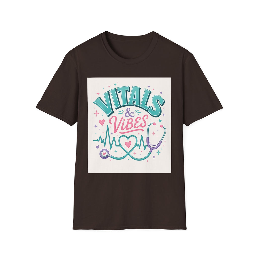 Trendy T Shirt Design Featuring Vitals And Vibes Phrase