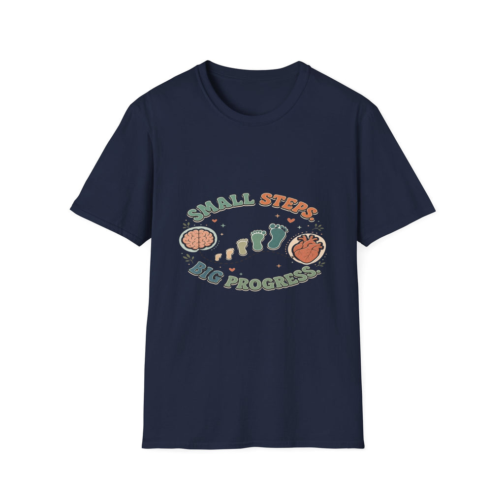 Typography Design Showcasing Small Steps Leading To Growth- Graphic Tees