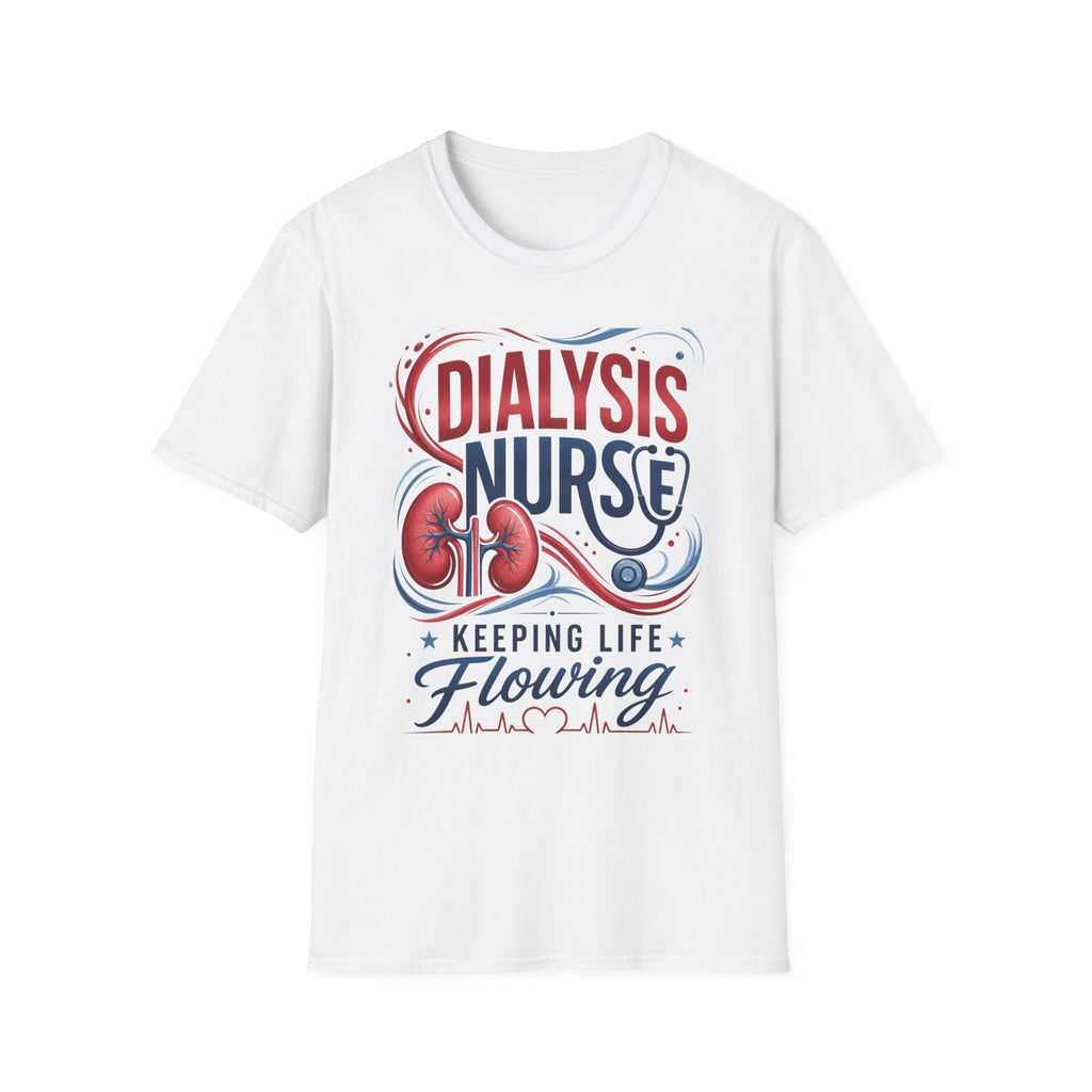 Creative T Shirt Design Celebrating Dialysis Nurses With Flowing Elements (1)