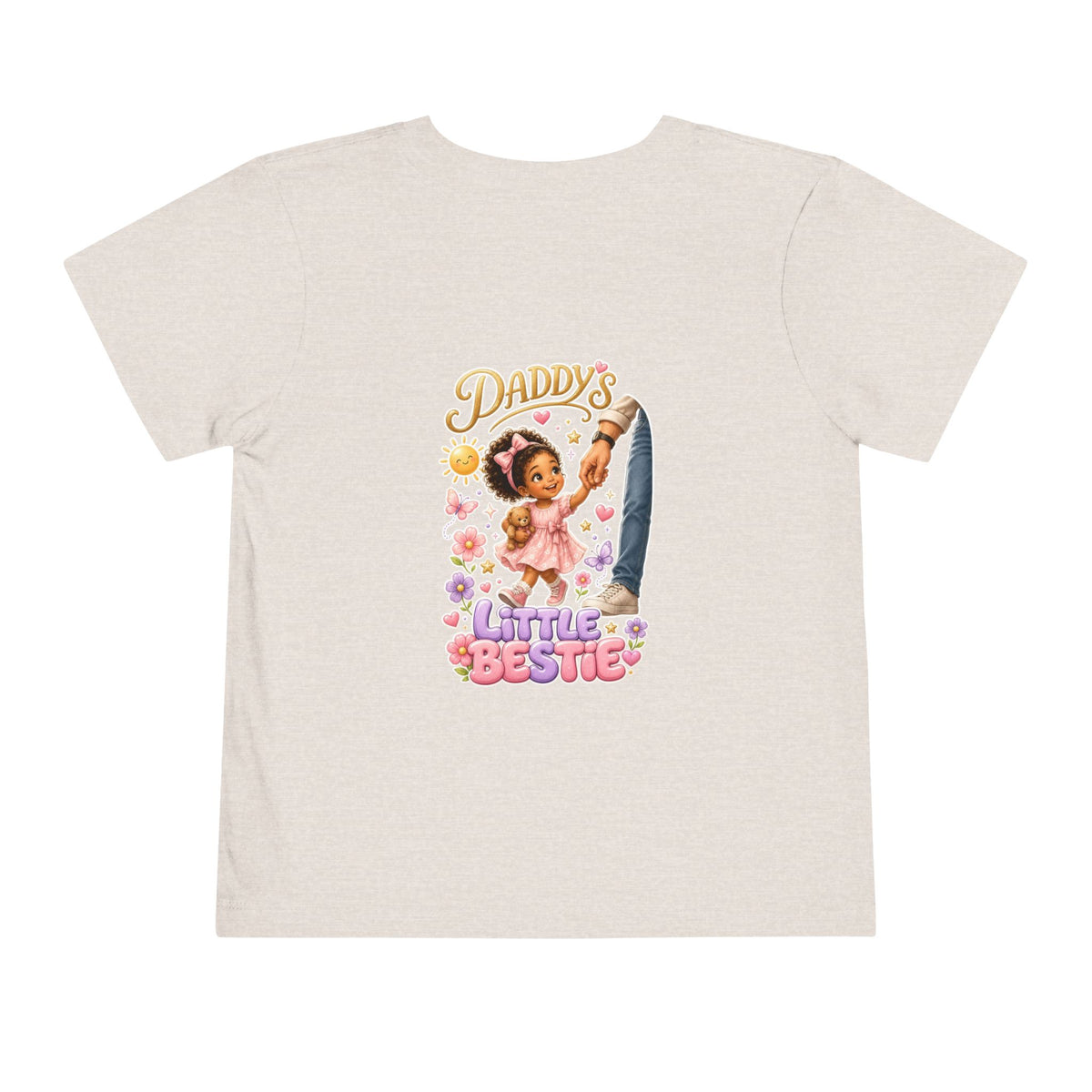 Toddler Tee — "Daddy's Little Bestie" Floral Cute Girl Graphic
