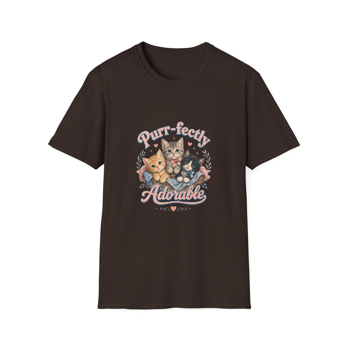Cat T-Shirt — "Purr-fectly Adorable" Cute Kitten Graphic Tee