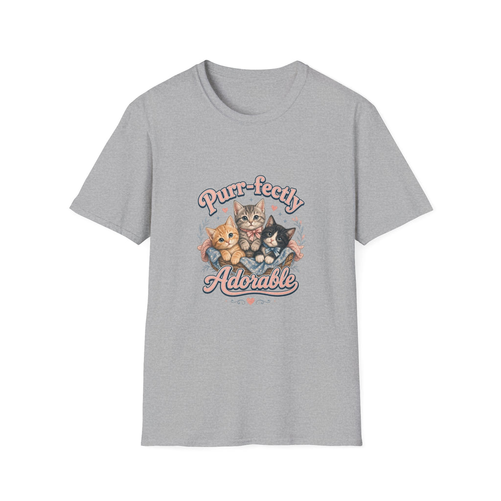 Cat T-Shirt — "Purr-fectly Adorable" Cute Kitten Graphic Tee