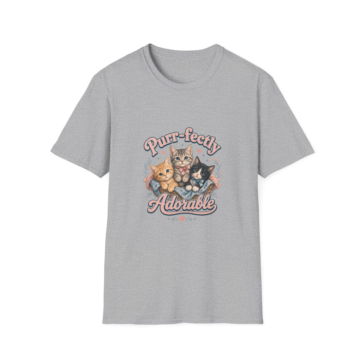 Cat T-Shirt — "Purr-fectly Adorable" Cute Kitten Graphic Tee
