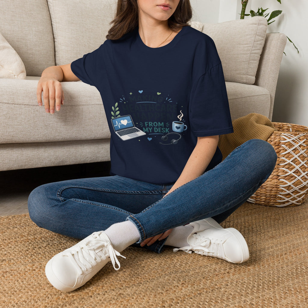 Inspirational T-shirt Design Celebrating Healthcare From Desk- Graphic Tees