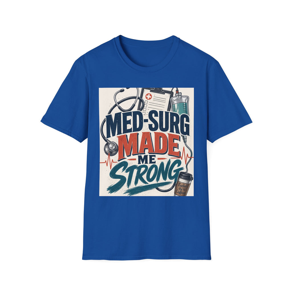 Bold Typography Design Celebrating Med Surg Strength With Healthcare Icons