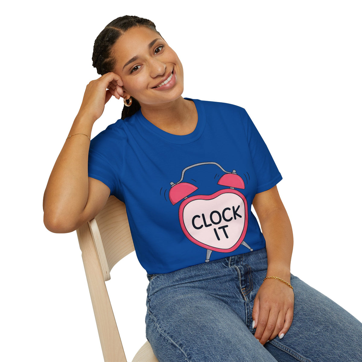 Clock It Alarm-Heart Graphic T-Shirt